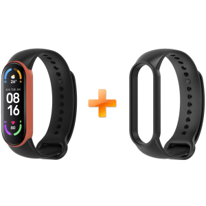 Xiaomi Mi Band 6 MiJobs двоколірний чорний/помаранчевий (MJ6-DSS005BO) ТОП в Миколаєві