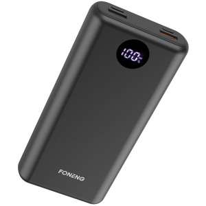 Портативное зарядное устройство FONENG Q10 PD+QC PowerBank (20000 mAh) - Black FONENG лучшая модель в Николаеве