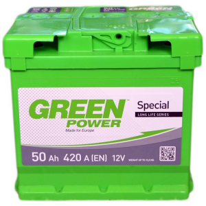 Автомобільний акумулятор Green Power 50 Ah (+/-) Euro (420EN) (22354) ТОП в Миколаєві