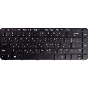 Клавіатура для ноутбука PowerPlant HP Probook 430 G3, 440 G3 Чорна, Чорна кадр (KB310751)