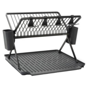 Сушилка для посуды Brabantia Foldable Dish Rack Large Темно-серая (139482) лучшая модель в Николаеве