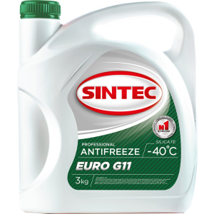 Антифриз Sintec Euro G11 -40°C 3 кг Зелений (990465) краща модель в Миколаєві