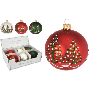 Набір ялинкових куль Christmas Decoration 10 см 6 шт TREES DECO (AVG113840) краща модель в Миколаєві