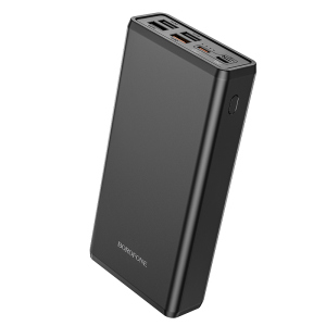 Повербанк PowerBank із швидкою зарядкою BOROFONE BJ11 30000mAh | 4USB/2Type-C/1Lightning, PD/QC, 20W, 5A Чорний