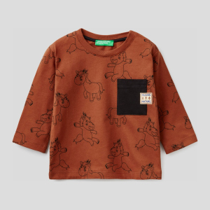 Футболка с длинными рукавами United Colors of Benetton 3VACC15G1.P-72H XX 100 см (8033379398630) в Николаеве