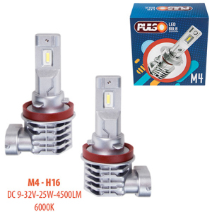 Автолампи Pulso M4-H16/LED-chips CREE/9-32v/2x25w/4500Lm/6000K (M4-H16) в Миколаєві