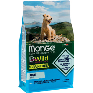 Сухой корм Monge Dog Bwild Gr.Free Mini анчоус 2.5 кг (8009470004725) в Николаеве