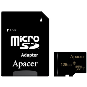 Apacer microSDXC 128GB UHS-I U1 + SD adapter (AP128GMCSX10U5-R) ТОП в Николаеве