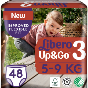 Підгузки-трусики Libero Up&amp;Go 3 5-9 кг 48 шт (7322541165752) краща модель в Миколаєві