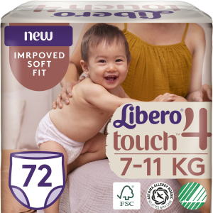 Підгузки-трусики Libero Touch Pants 4 7-11 кг одноразові 72 шт (7322541303017)