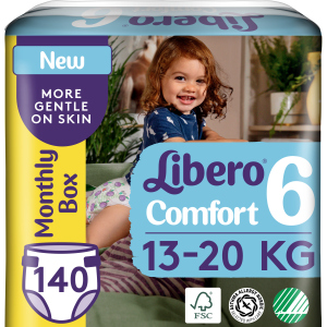 Підгузки Libero Ліберо Comfort 6 13-20 кг 140 шт (7322541236445) в Миколаєві