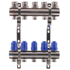 Коллекторный блок с термостатич. клапанами KOER KR.1100-05 1”x5 WAYS (KR2631) ТОП в Николаеве