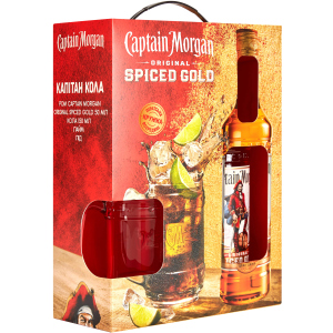 Ромовый напиток Captain Morgan Spiced Gold 0.7 л 35% + кружка (8680325258274_4820178650878) лучшая модель в Николаеве