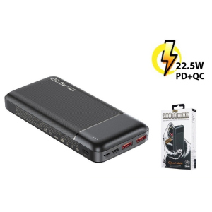 Павербанк Remax 20000 mAh Power Bank |2xUSB/1xType-C, 2A для Android/iOS black лучшая модель в Николаеве