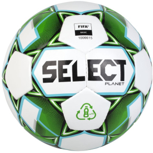 Мяч тренировочный Select Planet FIFA (928) №5 Бело-зеленый (5703543286928) лучшая модель в Николаеве