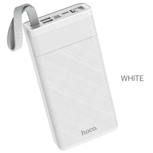 хорошая модель Павербанк Hoco 30000mAh 2xUSB/Type-C/Lightning, 2A white