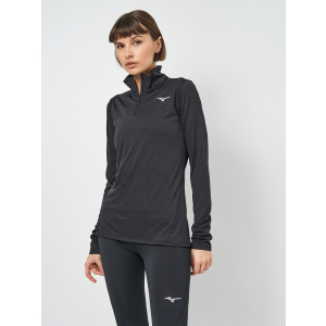 Спортивная кофта Mizuno Impulse Core LS HZ J2GA171609 S Черная (5059431209723) лучшая модель в Николаеве