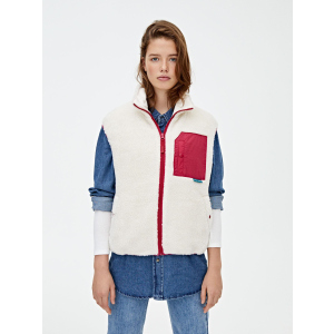 Теплый жилет Pull & Bear XAZ260723KXZG XS Бело-розовый (DD8000005210567)