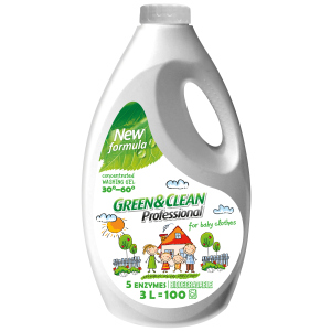 Гель для прання дитячого одягу Green&Clean Professional 3 л (4823069703646) ТОП в Миколаєві