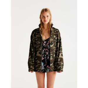 Джинсова куртка Pull &amp; Bear XAZ134035DLCH L Хакі (DD8000002747110) ТОП в Миколаєві