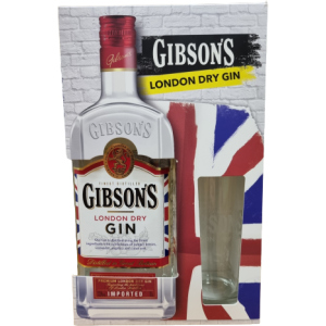 Джин Gibson's London Dry 0.7 л 37.5% + бокал (4820196540175)