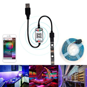 USB LED RGB лента подсветки телевизора с Bluetooth управлением 2 метра лучшая модель в Николаеве