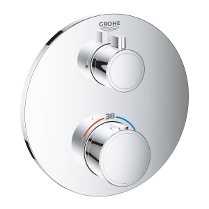 Внешняя часть смесителя без скрытой части GROHE GROHTHERM хром латунь 158мм 24075000 лучшая модель в Николаеве