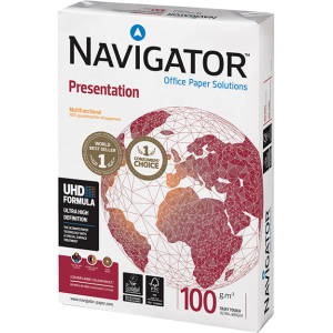 Папір офісний Navigator Presentation A4 100 г/м2 клас A 500 листів Білий (5602024530232) краща модель в Миколаєві