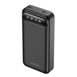 Павербанк Borofone 20000mAh|2xUSB/1xType-C, 2A|для iPhone/Android black ТОП в Николаеве