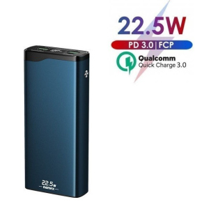 Павербанк Remax 30000 mAh 22.5W Quick Charge LED Power Bank |2xUSB/1xType-C, PD/QC, 20W, 3A для Android/iOS Blue в Николаеве