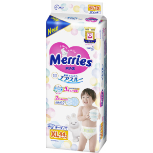 Підгузки Merries для дітей XL 12-20 кг 44 шт (4901301253422) рейтинг