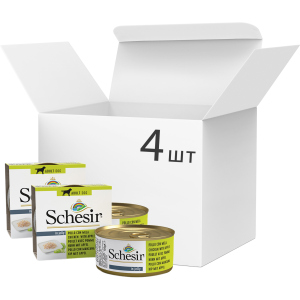 Упаковка влажного корма Schesir Chicken Аpple курица с яблоком 150 г 4 шт (2100053683019) надежный