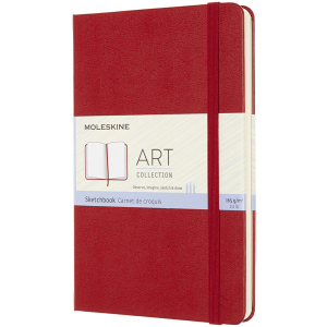 Скетчбук Moleskine Art 11.5 х 18 см 104 сторінки без лінівки Червоний (8053853603111) краща модель в Миколаєві