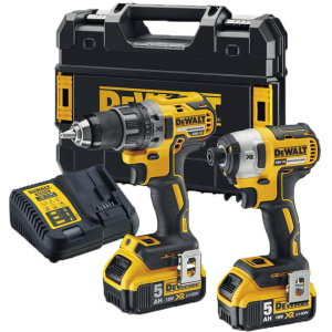 Набор из двух инструментов бесщеточных DeWalt 18 В XR Li-lon, 5 Ач, 6.61 кг, чемодан, 2 аккумулятора и зарядное устройство (DCK268P2T) лучшая модель в Николаеве