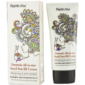 Багатофункціональний ББ-крем Farmstay Formula All-In-One Snail Sun BB Cream SPF50+ PA+++ з екстрактом равлика 50 г (8809297384303) ТОП в Миколаєві