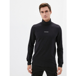 Водолазка Calvin Klein Jeans L/S Micro Branding Roll Neck J30J318469-BEH L Чорна (8719854072706) в Миколаєві