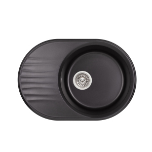 Кухонная мойка Qtap CS 7451 Black (QT7451BLA404) ТОП в Николаеве