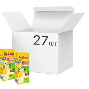 Упаковка соку Беллакт Яблучно-грушевого 200 мл х 27 шт (4814716000702) ТОП в Миколаєві