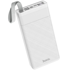 хороша модель УМБ портативне зарядне Power Bank HOCO J73 30000mAh 2USB, біле