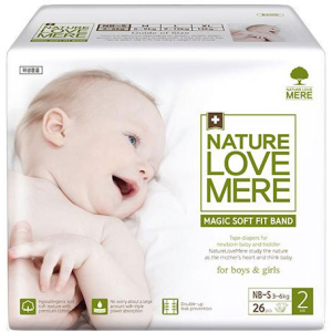 Подгузники NatureLoveMere Magic Soft Fit размер NB-S 26 шт (8809402093656)