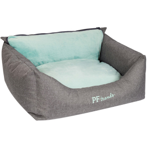 Лежак для собак і кішок Pet Fashion "PRIME" (66 х 52 х 24 см) Сірий-м'ята (4823082417575)