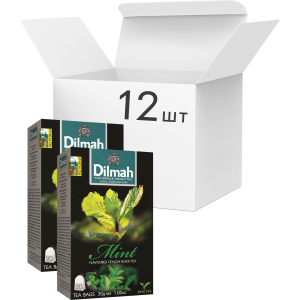 Упаковка чая черного пакетированного Dilmah Мята 12 шт по 20 пакетиков (19312631142171) в Николаеве