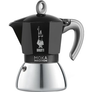 Гейзерная кофеварка Bialetti New Moka Induction на 6 чашки Черная (0006936) лучшая модель в Николаеве