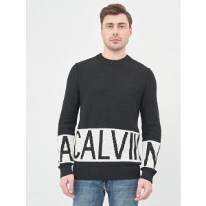 Джемпер Calvin Klein Jeans Blocking Logo Ckj Sweater J30J316583-BEH XXL CK Black (8719853134146) ТОП в Миколаєві