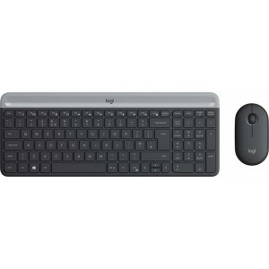 Комплект (клавіатура, миша) Logitech MK470 Wireless Slim Graphite (920-009206) краща модель в Миколаєві