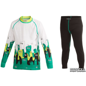 купити Комплект дитячої термобілизни Craft Active Multi 2-Pack Colourblocking Junior 1901662-122/128-9656 Black/Alp Green Print (7318571559760)