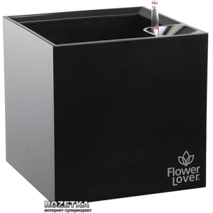 Умный вазон Plastkon Flower Lover Cubico 21 x 21 x 21 см Черный (8595096920506) ТОП в Николаеве