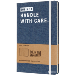 Нотатник Moleskine Denim 13 х 21 см 240 сторінок у лінійку Handle With Care (8058341710746) ТОП в Миколаєві