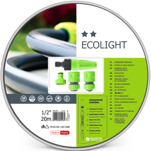 Набір поливальний Cellfast Ecolight 20 м 1/2" + комплект з'єднувачів (10-190) краща модель в Миколаєві