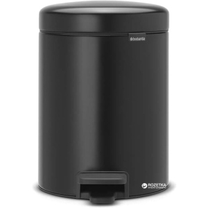 Ведро для мусора Brabantia Pedal Bin 5 л Matt Black (112928) ТОП в Николаеве